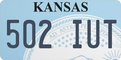 KS license plate 502IUT