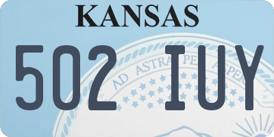 KS license plate 502IUY