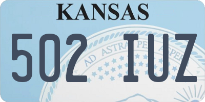 KS license plate 502IUZ