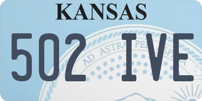 KS license plate 502IVE