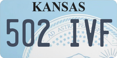 KS license plate 502IVF
