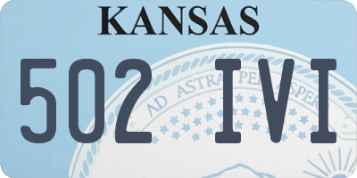 KS license plate 502IVI