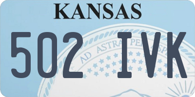 KS license plate 502IVK