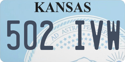 KS license plate 502IVW