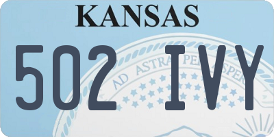 KS license plate 502IVY