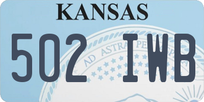 KS license plate 502IWB