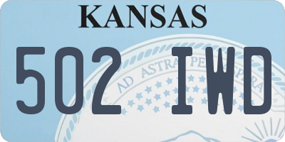 KS license plate 502IWD
