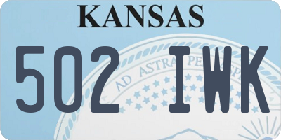 KS license plate 502IWK