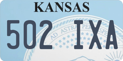 KS license plate 502IXA
