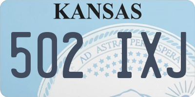 KS license plate 502IXJ
