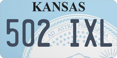 KS license plate 502IXL