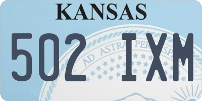 KS license plate 502IXM