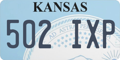 KS license plate 502IXP