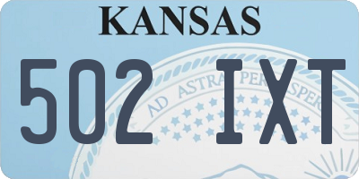 KS license plate 502IXT