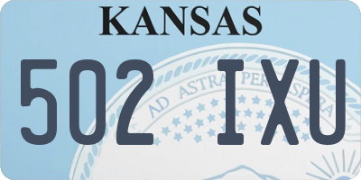 KS license plate 502IXU