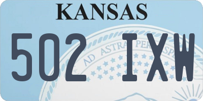 KS license plate 502IXW