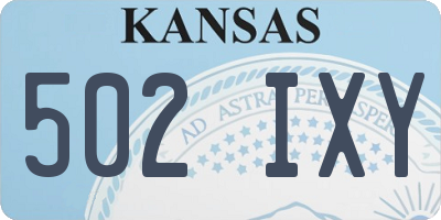 KS license plate 502IXY