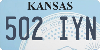 KS license plate 502IYN
