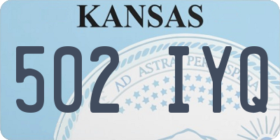 KS license plate 502IYQ