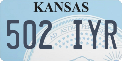 KS license plate 502IYR