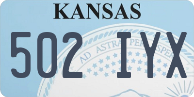 KS license plate 502IYX