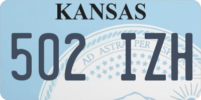 KS license plate 502IZH