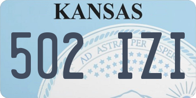 KS license plate 502IZI