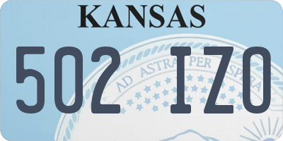 KS license plate 502IZO