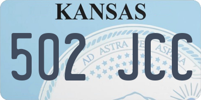KS license plate 502JCC