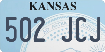 KS license plate 502JCJ