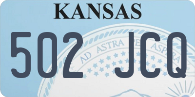KS license plate 502JCQ