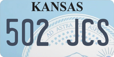KS license plate 502JCS