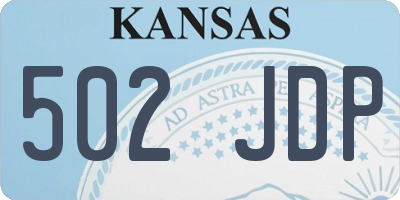 KS license plate 502JDP