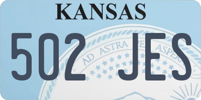 KS license plate 502JES