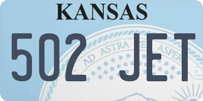 KS license plate 502JET