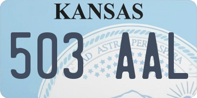 KS license plate 503AAL