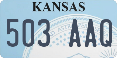 KS license plate 503AAQ