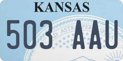 KS license plate 503AAU