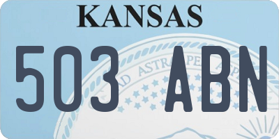 KS license plate 503ABN