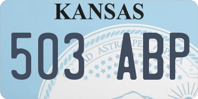 KS license plate 503ABP