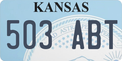 KS license plate 503ABT