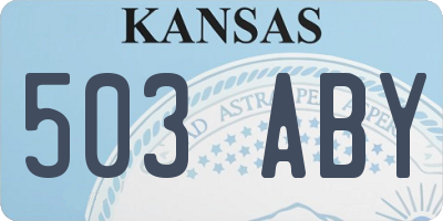 KS license plate 503ABY