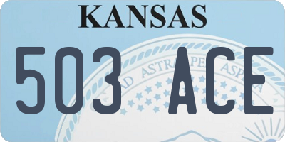 KS license plate 503ACE