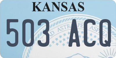 KS license plate 503ACQ