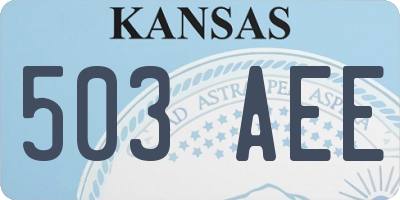 KS license plate 503AEE