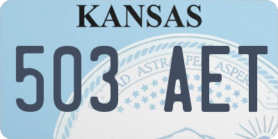 KS license plate 503AET