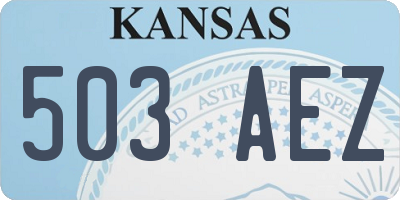 KS license plate 503AEZ