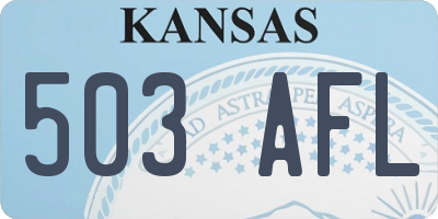KS license plate 503AFL