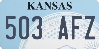 KS license plate 503AFZ