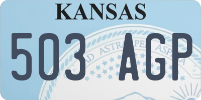 KS license plate 503AGP